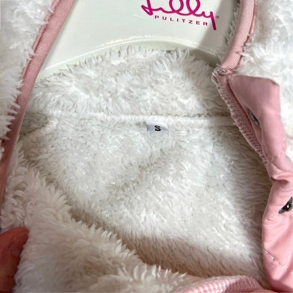 Boutique Pink White Fuzzy Teddy Bear Sherpa Pull On Sweatshirt Sweater Size S - Picture 7 of 15